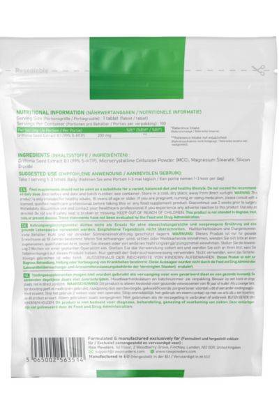 RW1067 - 5-HTP (100 tabs, 200mg) - label