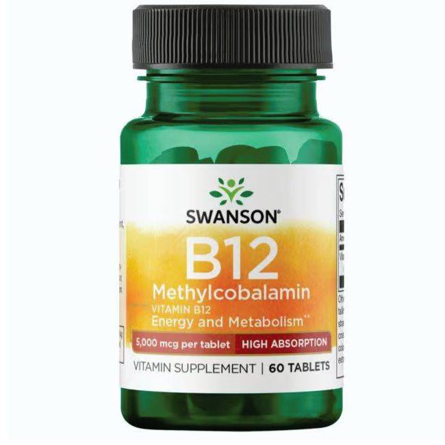 SWU122 -  Vitamin B-12 Methylcobalamin (60 tabletter, 5000 mcg) 