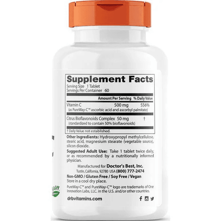 DB165 -  PureWay-C 1,000 mg w/Bioflavonoids (60 Tabs, 1000mg) - label