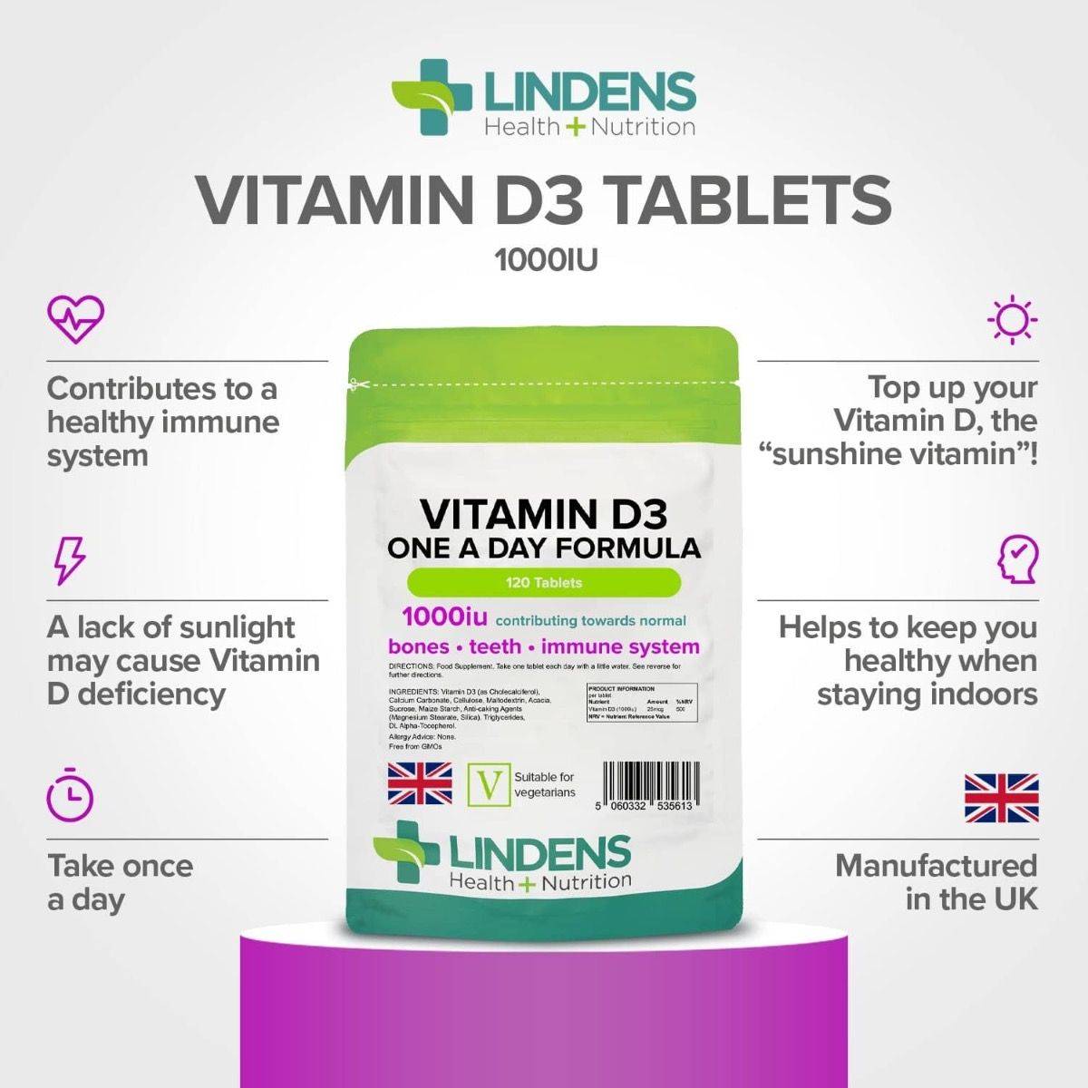 LD5613 - Vitamin D-3 1000 (150 Tabs, 25mcg) - 1