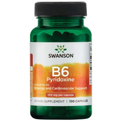 Vitamin B6 - Pyridoxine (100 Caps, 100mg)