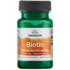 Vitamin B-7 Biotin (60 Time Release Tabs, 10000mcg)
